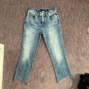 Lucky Brand Ava Mid Rise Crop Muni Boot Denim Jeans